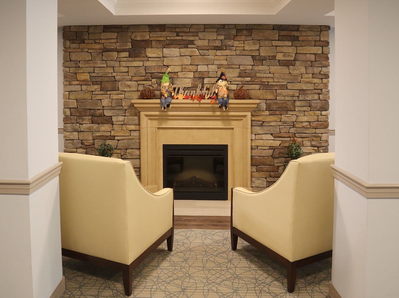 Living Room With Gas Fireplace