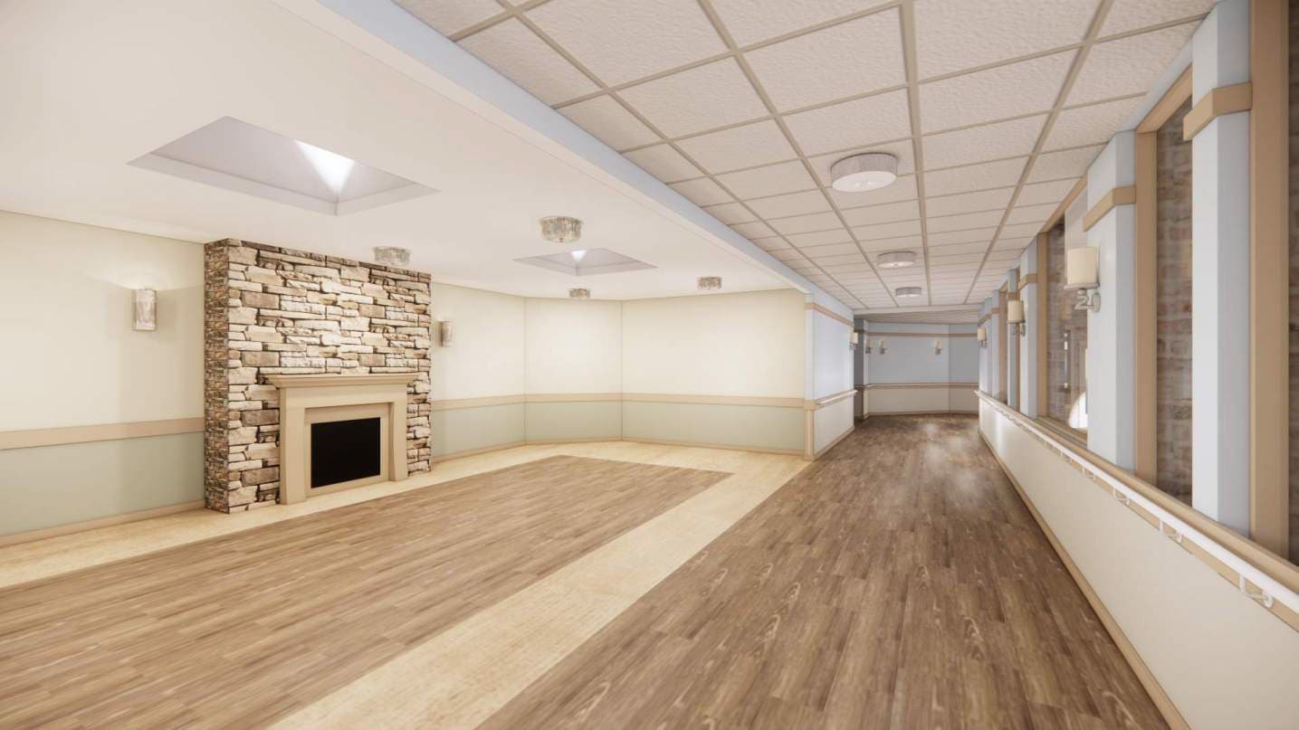 Rendering of the lounge