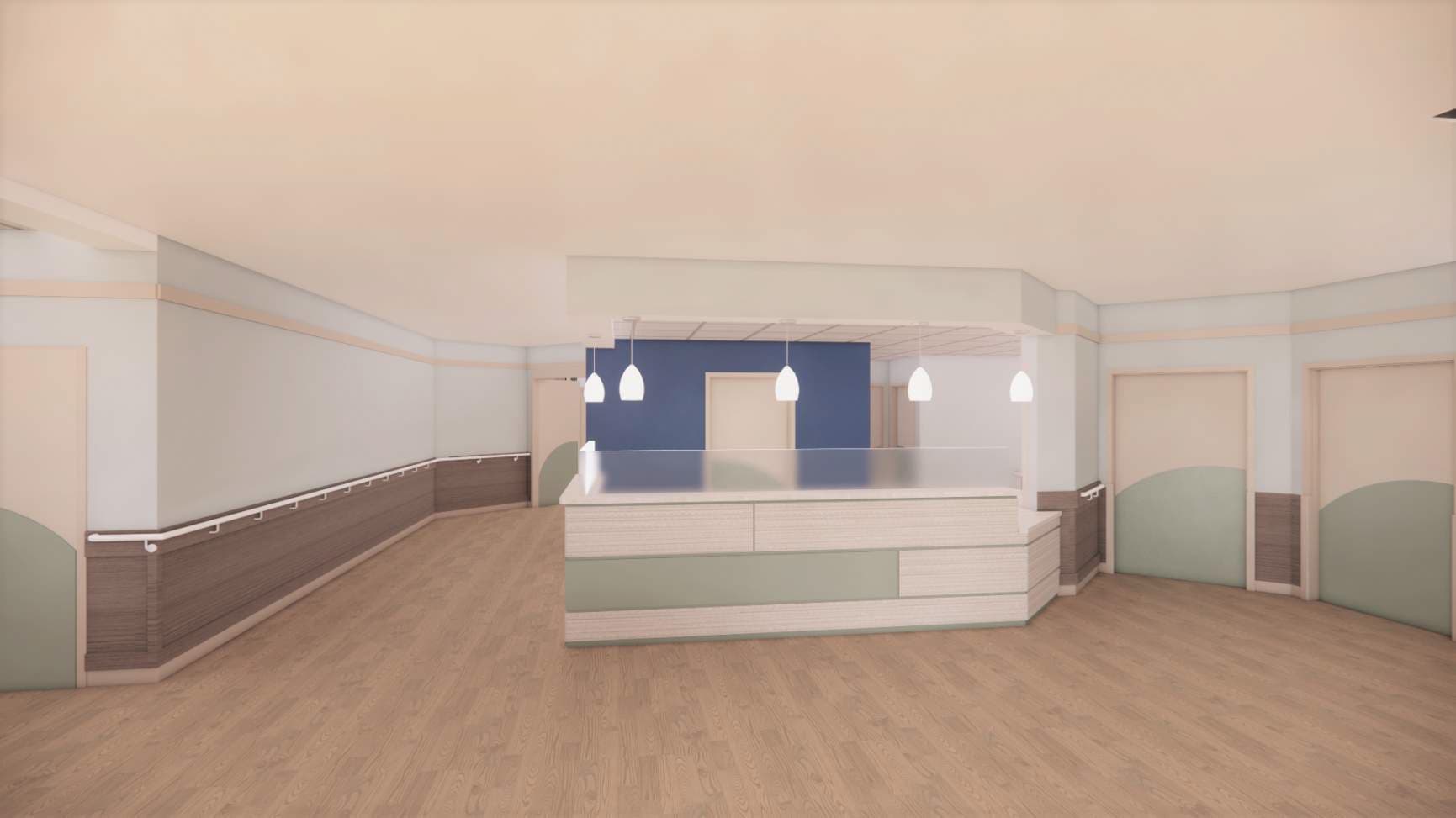 Rendering of the East nurse station