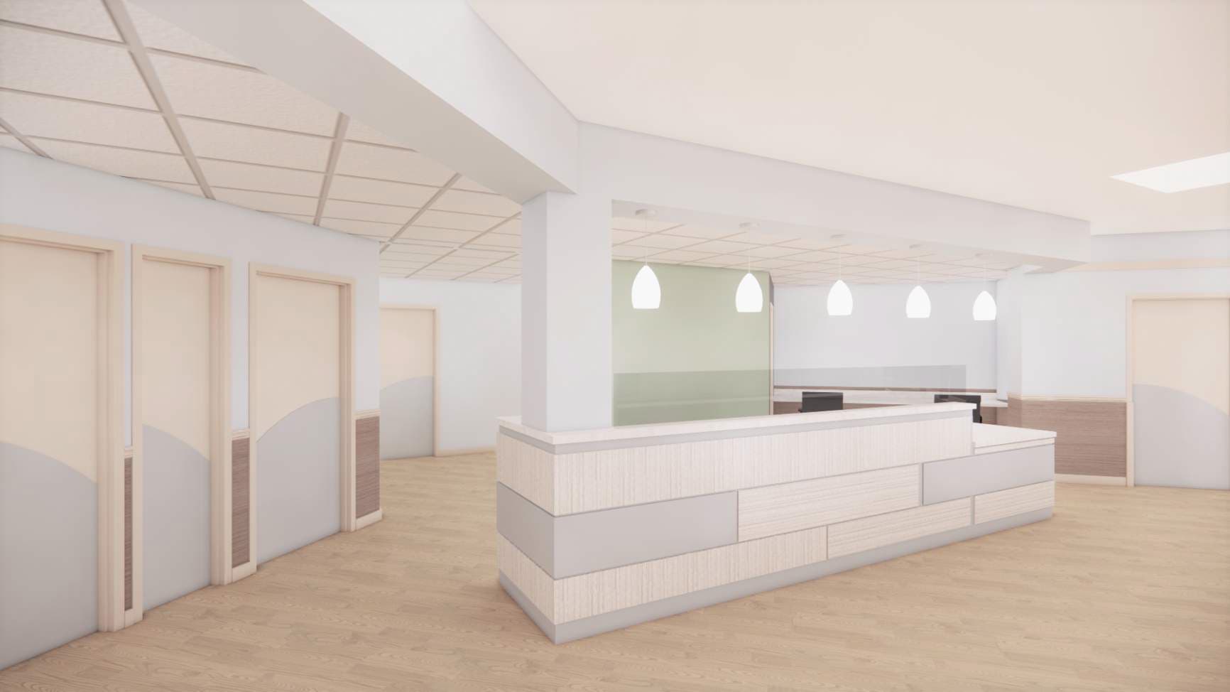 Rendering of the South nurse station